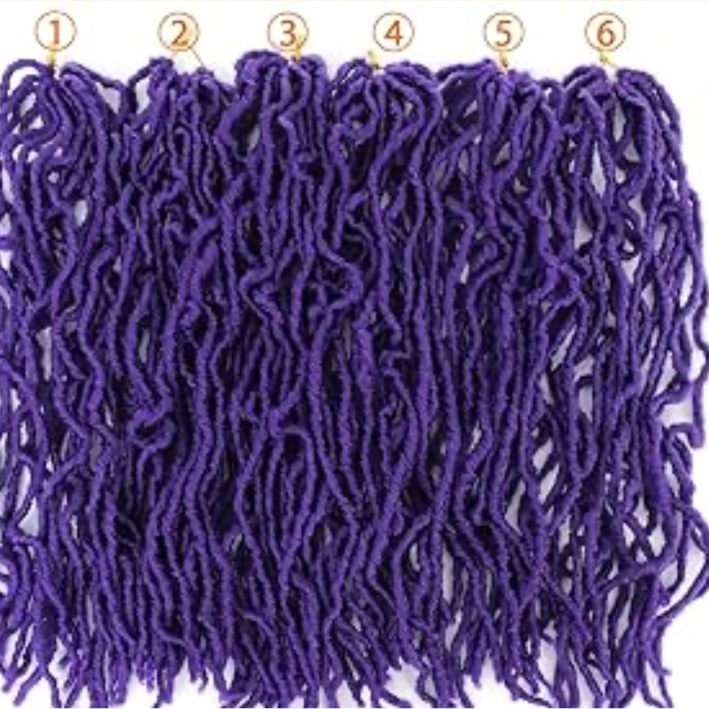 Purple Synthetic Dreadlock Extensions - Picture 2 of 5